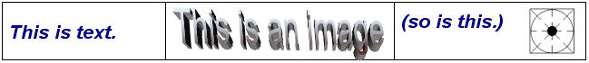 Image shows a table with three columns - only the one on the left is actually text. (Though not in this illustration!)
